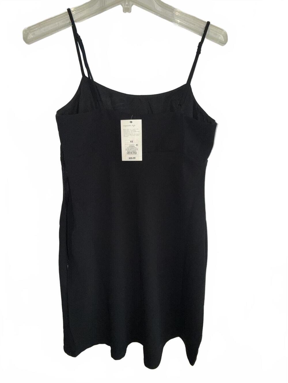 A New Day Black Spaghetti‑Strap Slip Dress – Size XS, NWT - Picture 3 of 3